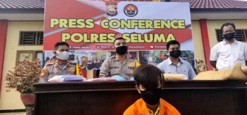 Konferensi Pers Polres Seluma