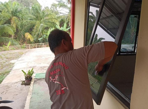 Tunjukan Rasa Kepedulian Terhadap Lingkungan, Personel Polsek Muara Sahung Laksanakan Kurvei Kebersihan Mako 