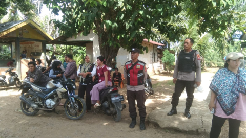 Subsatgas OMB Polsek Lais Amankan Kampanye Tatap Muka Calon Anggota DPD RI