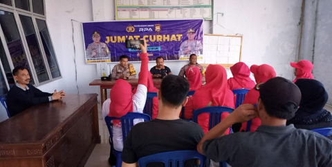 Bhabinkamtibmas Polsek Kotapadang Jumat Curhat di Desa Lubuk Belimbing 