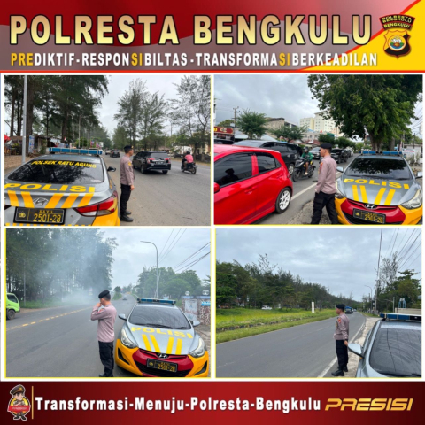 Polsek Ratu Agung Amankan Lalu Lintas Selama Libur Panjang
