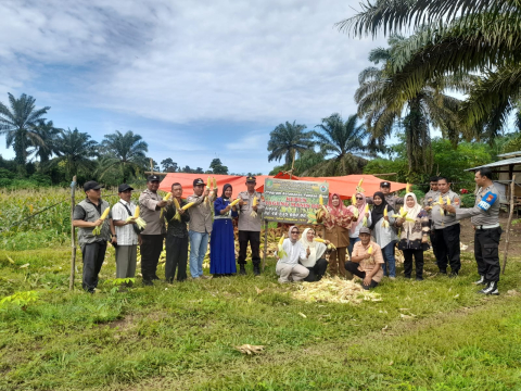 Polres Bengkulu Tengah Dukung Ketahanan Pangan Lewat Pendampingan Petani Jagung