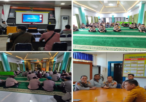 Personel Polresta Bengkulu Ikuti Binrohtal Daring dari Mabes Polri