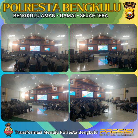 Polresta Bengkulu Gelar Monitoring dan Evaluasi Itwasum Polri