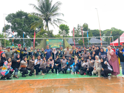 Polwan Polres Rejang Lebong Juara di Turnamen Voli Dirgahayu Bekangad ke-76