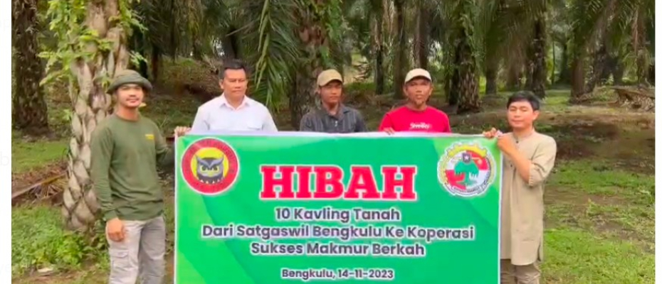 Satgaswil Bengkulu Densus 88 Hibahkan 10 Kavling Tanah ke Koperasi Eks Napiter Bengkulu