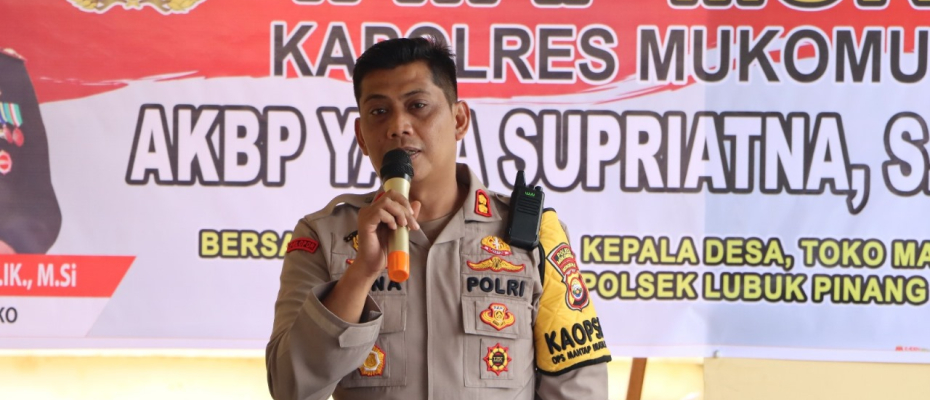 Tatap Muka bersama Masyarakat dan Personel Polsek Lubuk Pinang, Kapolres Mukomuko Sampaikan Ini 