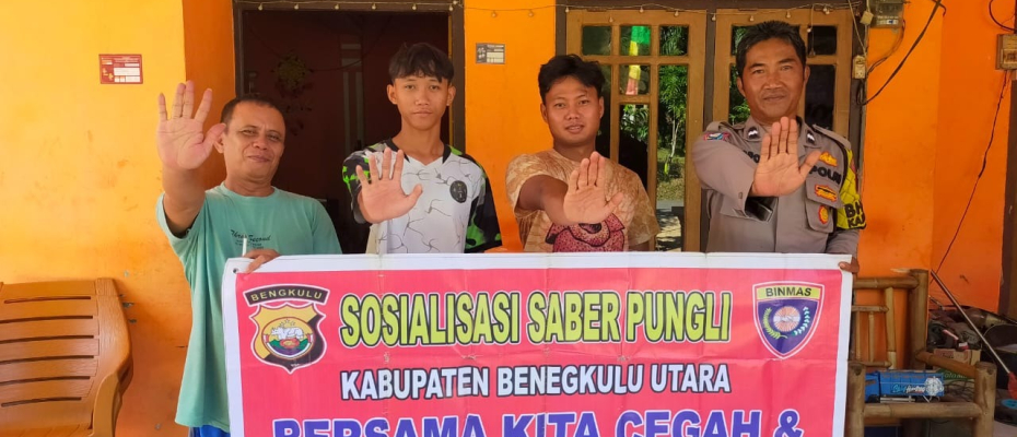 Polsek Ketahun Sosialisasi Saber Pungli Bersama Warga Binaanya Desa Sumber Mulya