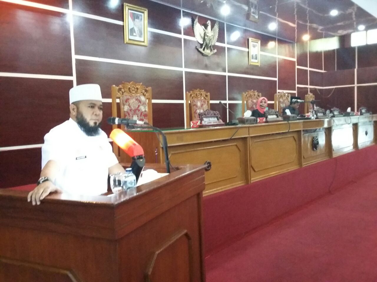 Walikota Helmi Hasan saat memberikan kata sambutan