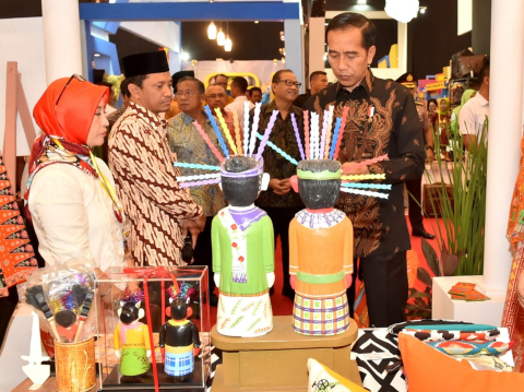 Hari Koperasi Nasional (Harkopnas) Expo di Indonesia Convention Exhibition (ICE) Bumi Serpong Damai (BSD), Tangerang, Banten,