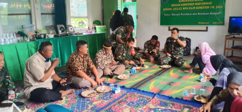 DANRAMIL MEMPAWAH HILIR ADAKAN HALAL BIHALAL BERSAMA EXS BABINSA PURNAWIRAWAN
