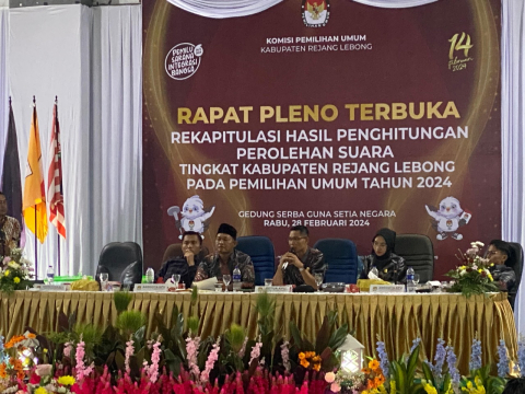 Rapat Pleno KPU Rejang Lebong Dijaga Dengan Pengamanan Ketat Polres Rejang Lebong