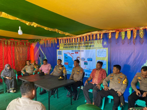 Pastikan Pengamanan Lebaran 1445H Tahun 2024 Optimal, Kapolres Kaur Cek Pospam dan Posyan 