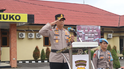 Kapolres Mukomuko Pimpin Sertijab Kapolsek V Koto dan Kapolsek Pondok Suguh 