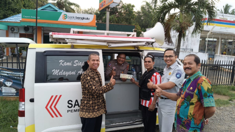 Jasa Raharja Bersama Samsat Seluma Lakukan Pelayanan Keliling Sore Hari