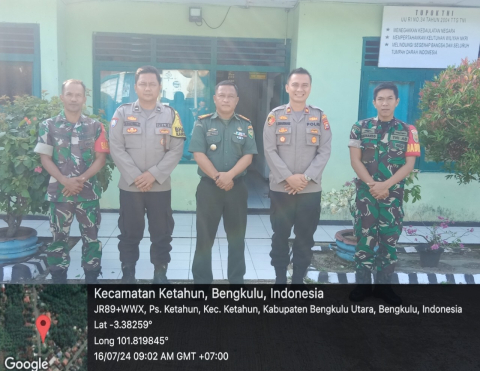 Jalin Sinergitas,Jalin Sinergitas, Kapolsek Ketahun Kunjungi Koramil 0423-01