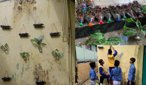 Projek Penguatan Profil Pelajar Pancasila, Memanfaatkan Botol Plastik Dengan Cara Membuat Pot Bunga Gantung Yang Unik