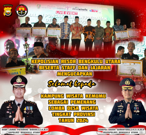 Polres Bengkulu Utara Amankan Malam Puncak Penganugerahan Desa Wisata 