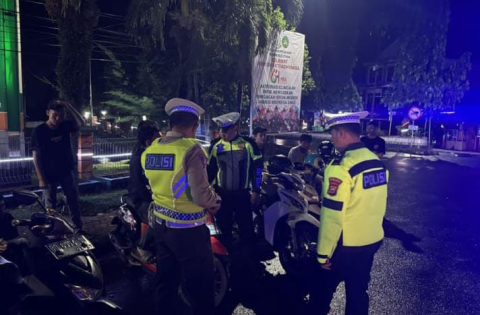 Polres BU Laksanakan Blue Sky Patrol Gina Menjaga Situasi Kondusifitas di Bengkulu Utara 