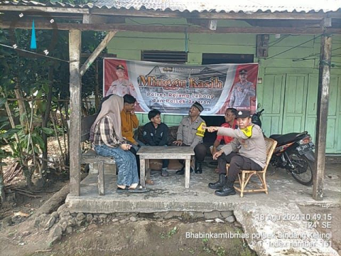 Sampikan Pesan-Pesan Kamtibmas, Polsek Sindang Kelingi Minggu Kasih Bersama Warga 