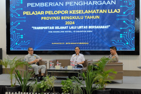 Jasa Raharja Bengkulu Ikut Berpartisipasi dengan memberikan Apresiasi Pelajar Pelopor Keselamatan Berlalu Lintas