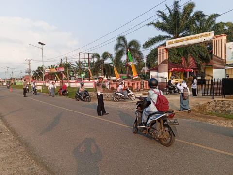 Wujudkan Arus Lalin Setiap Pagi, Polres Bengkulu Utara Laksanakan Morning Traffic Control 