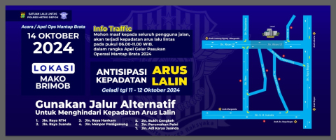 Apel Operasi Mantap Brata di Mako Brimob, Masyarakat Diimbau Gunakan Jalur Alternatif