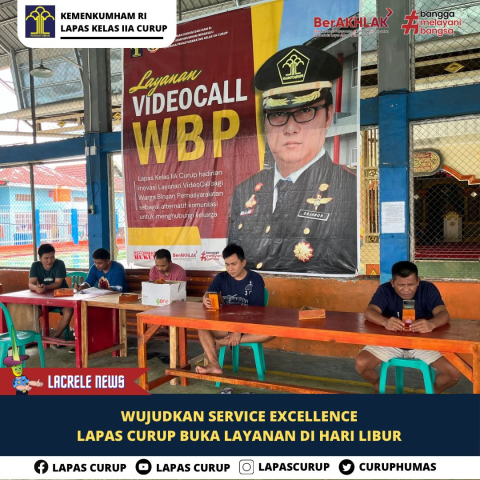 Lapas Curup Berikan Layanan Video Call Gratis di Hari Libur Dengan Pengawasan Petugas