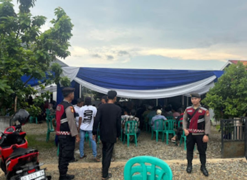 Personel Polsek Kampung Melayu Pengamanan Silaturahmi Tatap Muka Calon Wakil Walikota di Kota Bengkulu