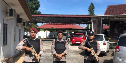Polres Kepahiang terus perketat PAM Kantor Bawaslu BS selama 1×24 Jam Pasca Pilkada 2024 