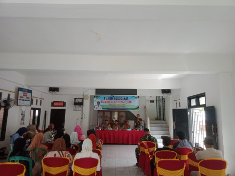 Bhabinkamtibmas Polsek Kota Manna hadiri Kegiatan Forum Koordinasi Rumah Desa Sehat (RDS)