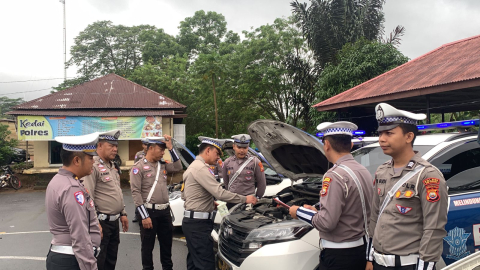 Jelang Pengamanan Nataru Satlantas PolresKepahiang Cek Kendaraan Dinas 