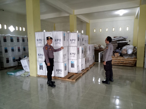 Satgas II Preventif OPS Mantap Praja Nala 2024 Laksanakan Patroli Cooling System di KPU Bengkulu Selatan