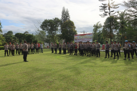 Polres Kepahiang Gelar Apel Pagi Operasi Lilin Nala 2024 untuk Amankan Natal dan Tahun Baru