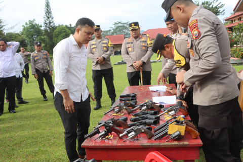 Polres Kepahiang Lakukan Pemeriksaan Senjata Api untuk Cegah Penyalahgunaan