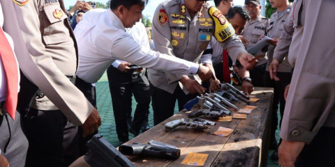 Komitmen Jaga Profesionalisme, Polres Bengkulu Utara Cek Kelengkapan Senpi Personel 