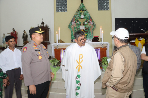 Kapolres Kepahiang dan Forkopimda Pantau Keamanan Malam Natal 2024