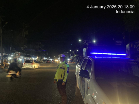 Satlantas Polres Bengkulu Selatan Gelar Blue Light Patrol untuk Jaga Ketertiban