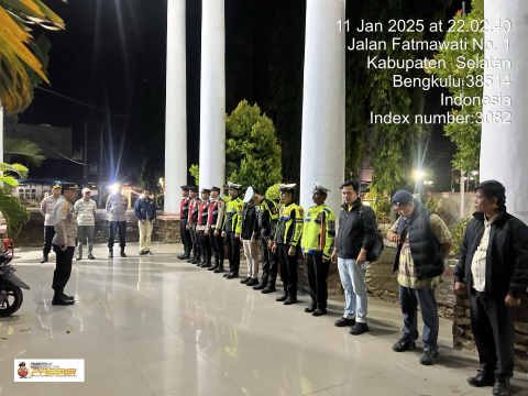 Ciptakan Kamtibmas Kondusif, Polres Bengkulu Selatan Gelar KRYD Malam Minggu