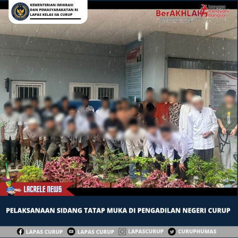 Puluhan Warga Binaan Lapas Curup Ikuti Persidangan