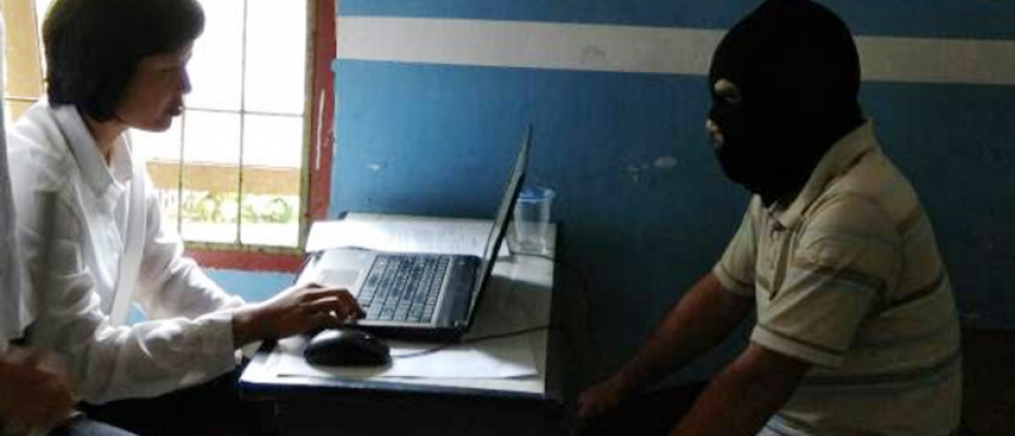 Pelaku saat dimintai keterangan lebih lanjut di Polres Bengkulu