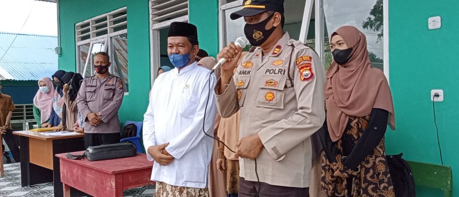 Polres Mukomuko Gelar Serbuan Vaksinasi di Pondok Pesantren Raudathul Jannah