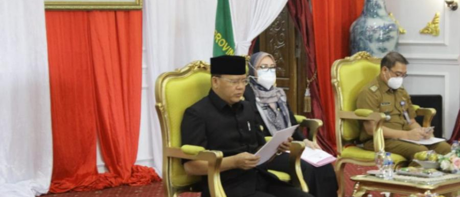 Rohidin Mersyah Sampaikan Nota Keuangan APBD-P 2021 secara Virtual