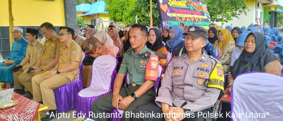 Jalin Sinergitas dan Pererat Tali Silahturahmi, Bhabinkamtibmas Polsek Kaur Utara Hadir Re-Akreditasi Puskesmas 