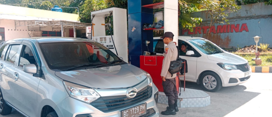 Jelang Idulfitri, Personel Sat Intelkam Polres Rejang Lebong Kembali Cek SPBU