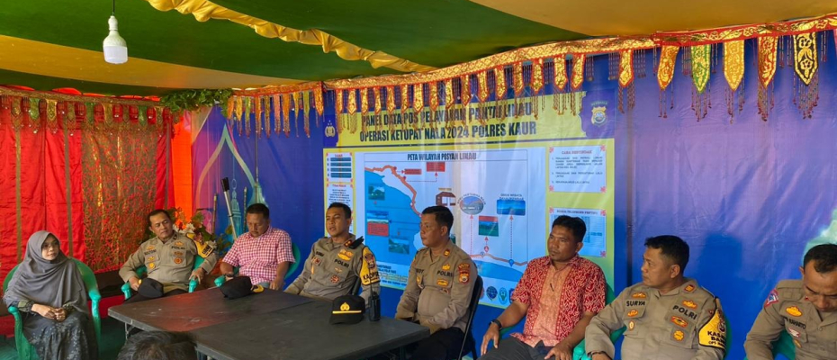 Pastikan Pengamanan Lebaran 1445H Tahun 2024 Optimal, Kapolres Kaur Cek Pospam dan Posyan 