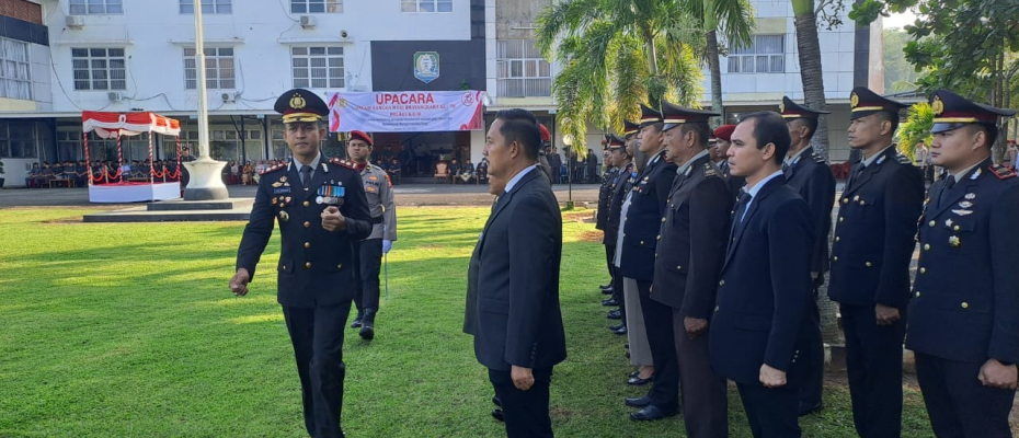 Kapolres Kaur Pimpin Upacara HUT Bhayangkara ke-78 Tahun 2024