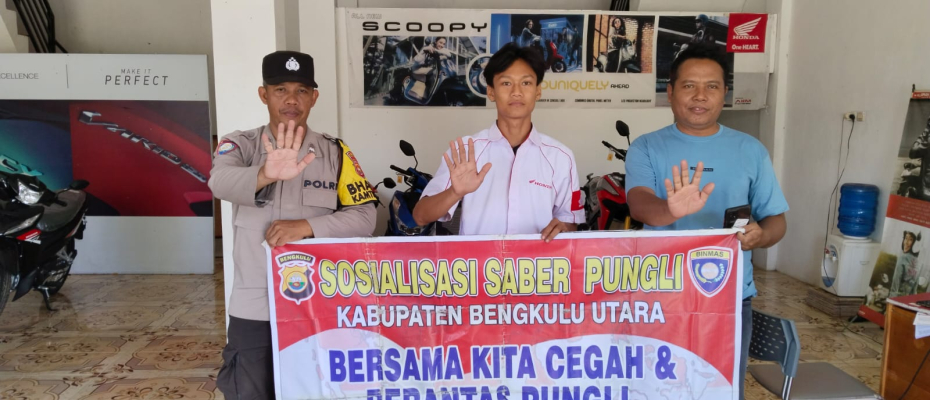 Bhabinkamtibmas Polsek Ketahun Sosialisasi Saber Pungli Ke Masyarakat