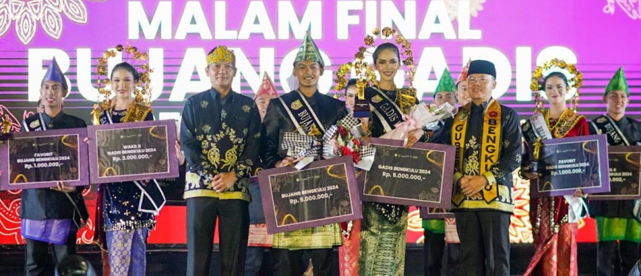 Gading dan Aura Resmi Dinobatkan Sebagai Bujang Gadis Bengkulu 2024