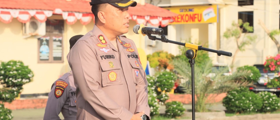 Kapolres Kaur Pimpin Apel Jam Pimpinan dan Sampaikan Beberapa Penekanan